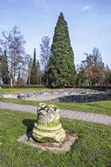 Roman Bath Rottweil Prints: Section of a column, partial reconstruction of the legion bath
