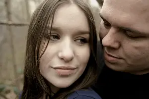 Intimate Moment Prints: Seductive boyfriend approaching girlfriend