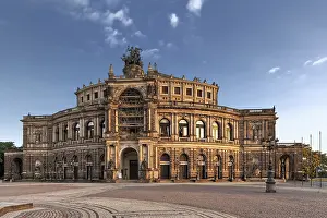 Saxony Landmark Prints: Semper Opera from outside in Dresden
