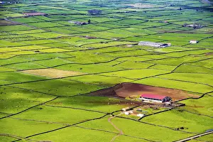 Green Agricultural Landscapes Prints: Serra do Cume Viewpoint overlooking the patchwork