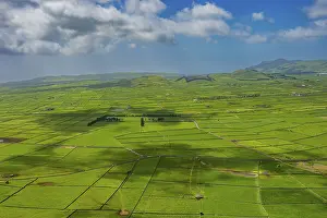 Azores Portugal Prints: Serra do Cume Viewpoint overlooking the patchwork