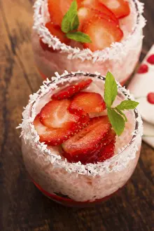 Strawberry Dessert Prints: A serving of strawberry over tapioca and jelly