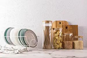 Framed Print : Eco-Friendly Kitchenware Print Framed Print : Eco-Friendly Kitchenware Print