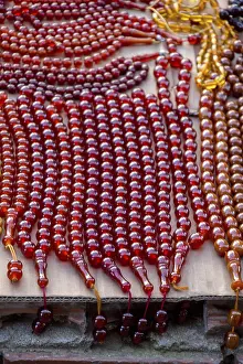 Colorful Prayer Beads Prints: Set of praying beads of various colors
