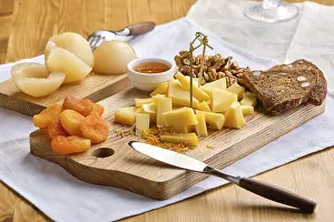 Gourmet Food Platter Prints: Set of various appetizers for wine