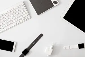 Modern Technology Prints: Set various digital devices
