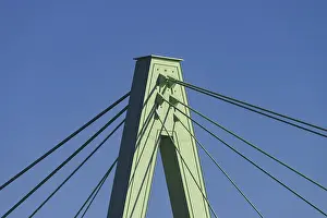 Central Europe River Views Prints: Severinsbrucke, a cable-stayed bridge over the Rhine