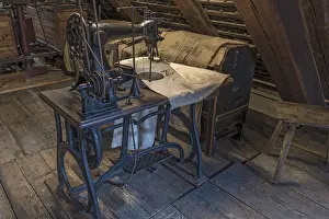 Central Europe Deserted Places Prints: Sewing machine for flour sacks