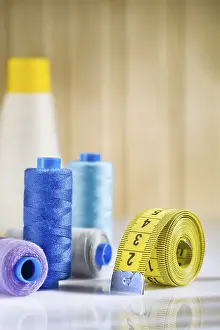 Handicraft Equipment Prints: Sewing spools and tapeline