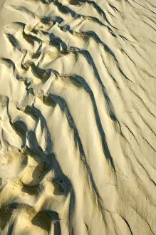 Uninhabited Sandy Deserts Prints: Shadow patterns in the sand