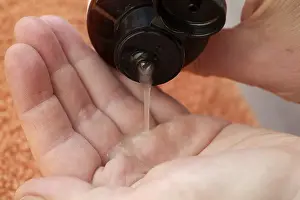 Hand Washing Techniques Prints: Shampoo in hand