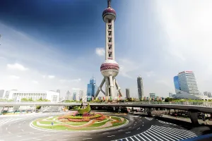 Framed Print : Shanghai Print: Cityscape at Night Framed Print : Shanghai Print: Cityscape at Night
