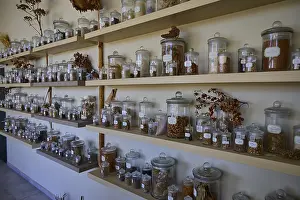 Hippocratic Prints: Rustic Spice Shelves Print, Hippocratic Museum, Greece