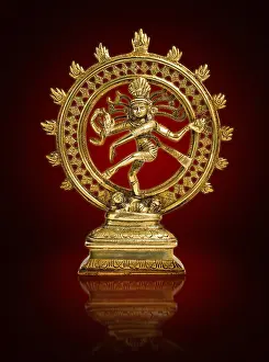 Hindu God Statue Prints: Shiva design