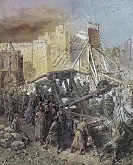 Medieval Siege Engines Prints: Siege engines of the Crusaders