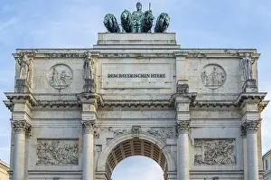 Historic City Center Munich Prints: The Siegestor (Victory Gate) in Munich
