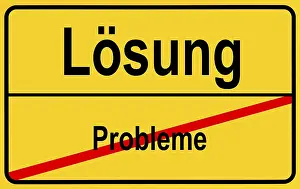 Symbolic City Entrance Prints: Sign city limits, symbolic image for solving problems