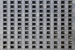 Manhattan Skyscraper Prints: Silver facade of a skyscraper, Manhattan