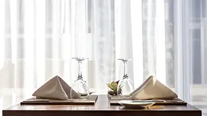 Simple Table Setting Prints: A simple and beautifully arranged table for two