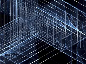 Abstract Fractal Background Prints: Simple fractal background - abstract computer-generated image