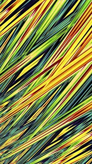 Simple Artwork Prints: Vibrant Fractal Print with Colorful Stripes