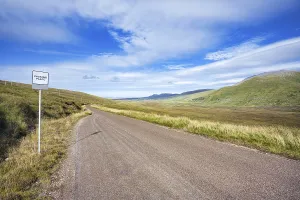 Scottish Highland Travel Photography Prints: The single track road