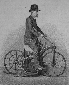 Sitzrad Motorcycle Print, circa 1888