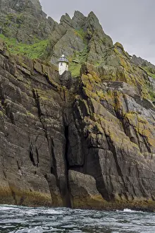 Steep Cliff Coastline Europe Prints: Skellig Michael Lower Lighthouse