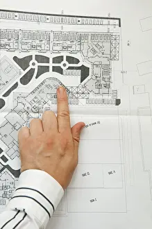 Building Design Blueprint Prints: Sketch plan of building construction