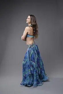 Traditional Dance Prints: A skilled belly dancer performs gracefully