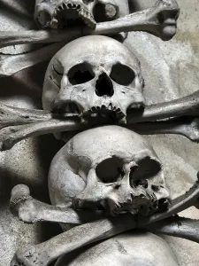Deserted Gravesite Prints: Skulls and bones