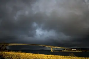 Scottish Nature Photography Prints: Sky Bridge over the Kyle Akin in dramatic light