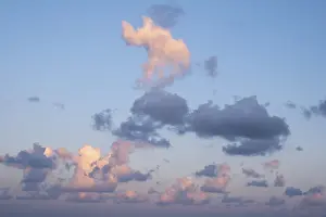 North Frisia Landscape Prints: Sky with clouds in the evening light
