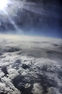Deserted Skies Prints: Sky with clouds at a height in the air