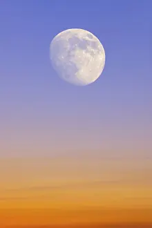 Cloudless Daytime Skies Prints: Sky with the moon, composing