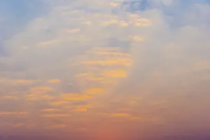 Cloudy Morning Atmosphere Prints: Sky with small clouds, sunrise