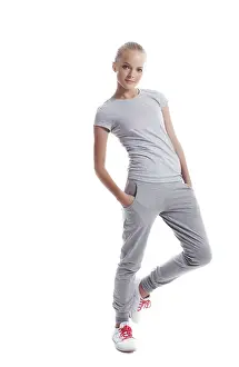Young Athlete Prints: Slender young athlete posing in studio
