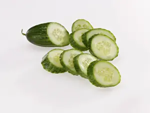 Balanced Diet Ingredients Prints: Sliced cucumber