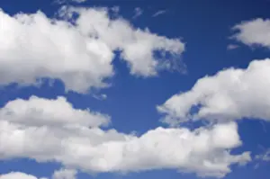 Uninhabited Cloudy Landscape Prints: Slightly blurry clouds great for your background