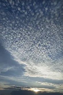 Cirrocumulus Clouds Prints: Small cirrocumulus clouds, herringbone sky