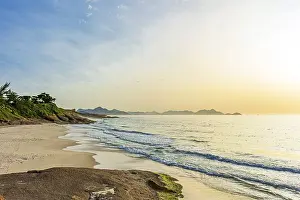 Rio De Janeiro Cityscape Prints: The small Devil beach located between Copacabana