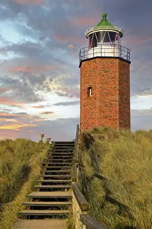 Uninhabited Island Landscape Prints: Small lighthouse, Quermatenfeuer