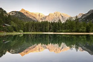 Austrian Mountain Scenery Prints: Small Odsee with reflection