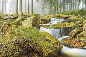 Open Air Nature Photography Germany Prints: Small waterfall, Kalte Bode, Harz