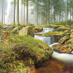 Small Waterfalls In Europe Prints: Small waterfall, Kalte Bode, Harz