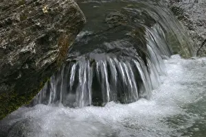 Wild River Scenery Prints: A small waterfall in a mountain river