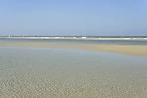 Juist Island Beach Prints: Small waves with light reflections