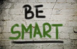 Symbolic Image Meaning Prints: Be Smart Concept