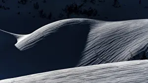 Snow Capped Mountains Europe Prints: Snow surface with structures, Scharzwassertal