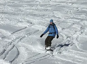 Framed Print : Snowboarder Print in Action